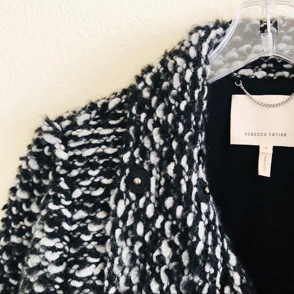 REBECCA TAYLOR Cropped Tweed Jacket Size 6 - Picture 7 of 8